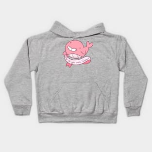 Pink Whale Dream Kids Hoodie